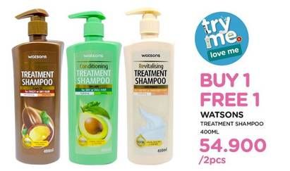 Promo Harga WATSONS Treatment Shampoo per 2 botol 400 ml - Watsons