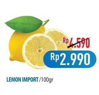 Promo Harga Lemon Import per 100 gr - Hypermart