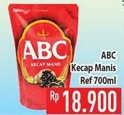 Promo Harga ABC Kecap Manis Refill 700 ml - Hypermart