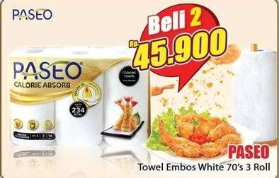 Promo Harga PASEO Calorie Absorbs Cooking Towel 3 roll - Hari Hari