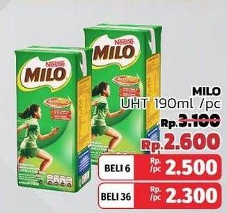 Promo Harga Milo Susu UHT 180 ml - LotteMart