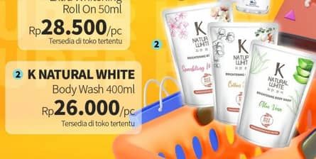 Promo Harga K Natural White Body Wash 400 ml - Guardian