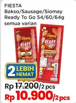 Promo Harga Fiesta Ready To Go Bakso Daging Ayam Barbekiu, Bakso Daging Ayam Keju, Siomay Ayam, Sosis Daging Ayam Dan Sapi Original 54 gr - Indomaret