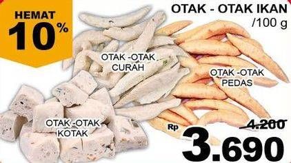 Promo Harga Otak-otak Ikan Curah, Pedas, Kotak per 100 gr - Giant