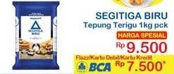 Promo Harga Bogasari Tepung Terigu Segitiga Biru 1 kg - Indomaret