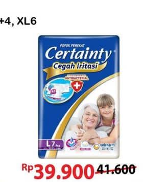 Promo Harga Certainty Adult Diapers L10, L7, XL6 6 pcs - Alfamart