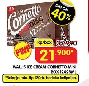 Promo Harga Walls Cornetto Mini per 12 pcs 28 ml - Superindo