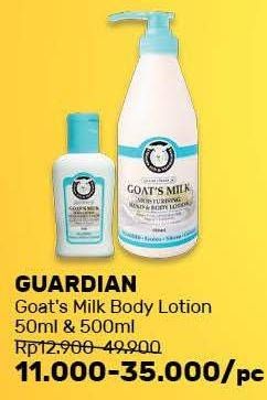 Promo Harga GUARDIAN Goat's Milk Body Lotion 50 mL & 500 mL  - Guardian