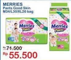 Promo Harga Merries Pants Good Skin M34, L30, XL26  - Indomaret