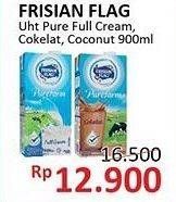Promo Harga FRISIAN FLAG Susu UHT Purefarm Full Cream, Cokelat, Coconut 900 ml - Alfamidi