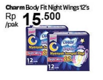 Promo Harga Charm Body Fit Night Gathers 35cm 12 pcs - Carrefour