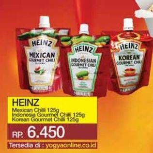 Promo Harga Heinz Gourmet Chili Mexican, Indonesian, Korean 125 gr - Yogya