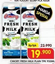 Promo Harga Cimory Fresh Milk Full Cream 950 ml - Superindo