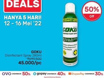 Promo Harga GOKU Disinfectant Spray 280 ml - Guardian