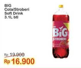Promo Harga AJE BIG COLA Minuman Soda Cola, Strawberry 3100 ml - Indomaret