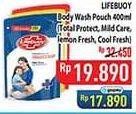 Promo Harga Lifebuoy Body Wash Total 10, Mild Care, Lemon Fresh, Cool Fresh 400 ml - Hypermart