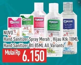 Promo Harga Nuvo Hand Sanitizer Spray Kotak/Hand Sanitizer   - Hypermart