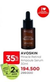 Promo Harga Avoskin Miraculous Retinol Ampoule 30 ml - Watsons