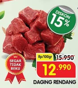 Promo Harga Daging Rendang Sapi per 100 gr - Superindo