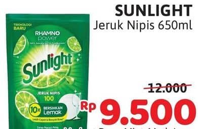 Promo Harga Sunlight Pencuci Piring Jeruk Nipis 100 650 ml - Alfamidi