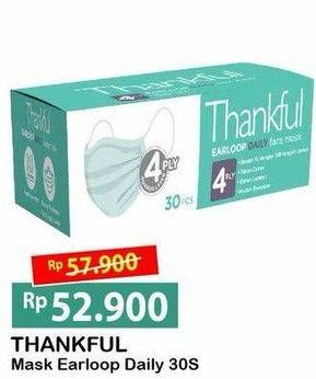 Promo Harga THANKFUL Earloop Daily Mask 30 pcs - Alfamart