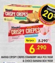 Promo Harga Mayasi Crispy Crepes Strawberry Milk, Choco Banana 100 gr - Superindo