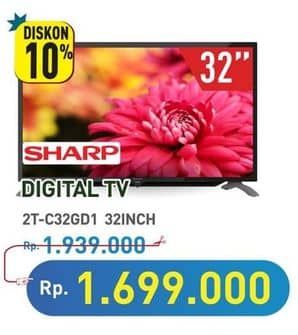 Promo Harga Sharp 2T-C32GD1500i  - Hypermart