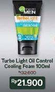 Promo Harga GARNIER MEN Turbo Light Oil Control Facial Foam Cooling 100 ml - Indomaret