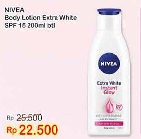 Promo Harga NIVEA Body Lotion UV Extra Whitening 200 ml - Indomaret