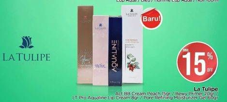 Promo Harga La Tulipe Act BB Cream / Bewy Primer / Pro Aqualine Lip Cream / Pore Refining Moisturizer Gel  - TIP TOP