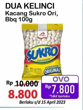 Promo Harga Dua Kelinci Kacang Sukro Original, BBQ 120 gr - Alfamart