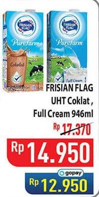 Promo Harga FRISIAN FLAG Susu UHT Purefarm Swiss Chocolate, Full Cream 946 ml - Hypermart