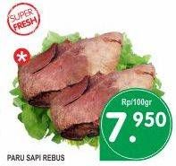 Promo Harga Paru Sapi Rebus per 100 gr - Superindo