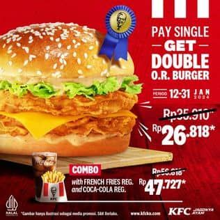 Promo Harga Pay single get double  - KFC