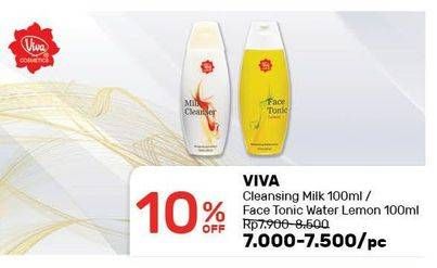 Promo Harga VIVA Milk Cleanser / Face Tonic Lemon 100 ml - Guardian
