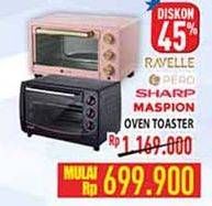 Promo Harga RAVELLE/ PERO/ SHARP/ MASPION Oven Toaster  - Hypermart