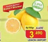 Promo Harga Lemon Import per 100 gr - Superindo