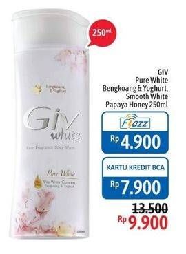 Promo Harga GIV Body Wash White Pure Bengkoang, Papaya Honey 250 ml - Alfamidi