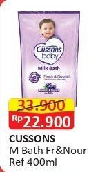Promo Harga Cussons Baby Milk Bath Fresh Nourish 400 ml - Alfamart