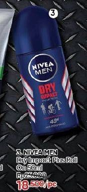 Promo Harga Nivea Men Deo Roll On Dry Impact 50 ml - Guardian