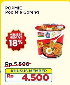 Promo Harga Indomie Pop Mie Instan Indomie Goreng 80 gr - Indomaret