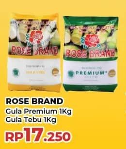 Promo Harga Rose Brand Gula Kristal Putih Premium, Kuning 1000 gr - Yogya