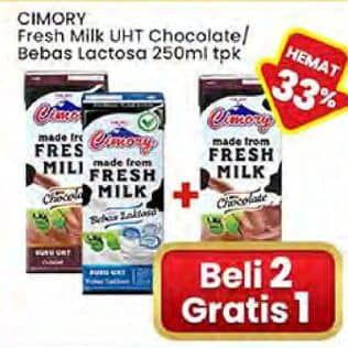 Promo Harga Cimory Susu UHT Chocolate, Bebas Laktosa 250 ml - Indomaret