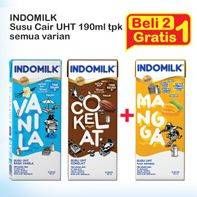 Promo Harga INDOMILK Susu UHT All Variants 190 ml - Indomaret