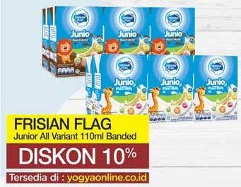 Promo Harga FRISIAN FLAG Susu UHT Junio Chocolate, Plain 110 ml - Yogya