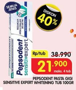 Promo Harga Pepsodent Pasta Gigi Sensitive Expert All Variants 100 gr - Superindo