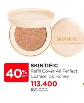 Promo Harga Skintific Cover All Perfect Cushion SPF35 Pa++++ 06 Honey 11 gr - Watsons