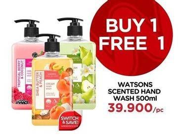 Promo Harga WATSONS Cream Hand Wash 500 ml - Watsons