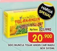 Promo Harga Sido Muncul Jamu Tolak Angin Cair + Madu per 5 sachet 15 ml - Superindo