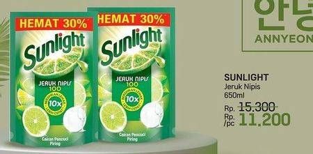 Promo Harga Sunlight Pencuci Piring Jeruk Nipis 100 650 ml - LotteMart